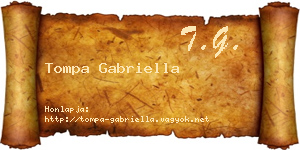Tompa Gabriella névjegykártya
